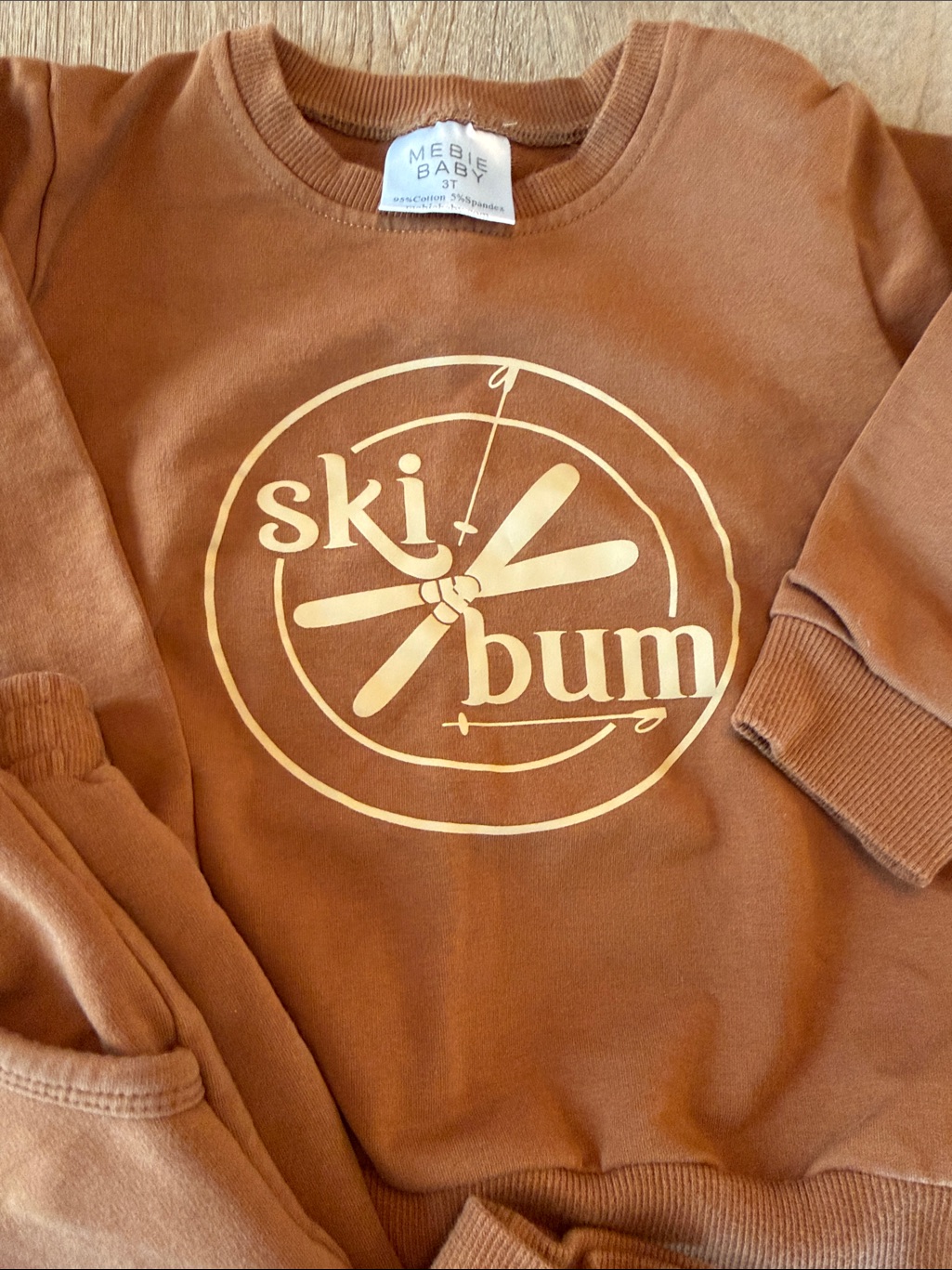 Brown Sweatshirt Set With Ski Bum Logo — image 3 of 8